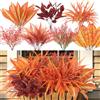 UXORSN 10 piante artificiali autunnali per esterni, resistenti ai raggi UV, piante finte autunnali steli arancioni Boston felce eucalipto arbusti artificiali per fioriere da giardino, fioriere