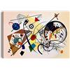 Quadri L&C ITALIA Kandinsky Linea Trasversale - Quadro Moderno Astratto Clorato Stanpa su Tela 70 x 50 Soggiorno Cucina Camera da Letto Ufficio