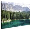 MuchoWow© Quadri Astratti su Tela Foto Quadro Moderno Soggiorno Canvas | 90x60 cm - Decorazioni Camera da Letto Montagna - Alberi - Acqua - Campagna