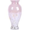 oliruim, vaso in vetro soffiato, alto 30 cm, colorato opaco, design unico, apertura larga, decorazione artistica per casa, soggiorno, tavolo da pranzo, erba della pampa, rosa e bianco