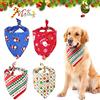 Sunshine smile Bandana per Cani di Natale, 4 Bandana per Animali Domestici,Pet Bandana per Cane e Gatto,Bandana per Cane Triangolare Lavabile Reversibile,Natale Cane Bandana Sciarpa (D)