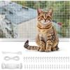Zyiphor 3x2M Rete per Gatti Balcone Nylon Rete Protezione Gatti Balcone Trasparente Rete Anti Uccelli Piccioni con 15M Corda di Fissaggio e Accessori, per Interni ed Esterni, Scale Finestre Terrazze