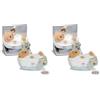 BABY born for babies Carillon Teddy 18 cm, lavabile (Confezione da 2)