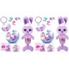 Pets Alive Furmaids di ZURU Sirena di peluche con luci interattive per bambine (Purple Bunny) (Confezione da 2)