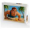 CALVENDO Puzzle: ogni flessioni è una piccola ricompensa - Bodybuilder in spiaggia | 1000 pezzi. Dimensioni da aperto: 64 x 48 cm. Puzzle CALVENDO