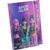 Nice Group - K-POP Glam Star Make-Up Book, 1 Kit con Ombretti, Lucidalabbra, Blush, Smalti per Unghie e Applicatori