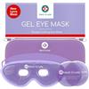 Medi Grade Maschera Occhi Gel Freddo con 2 Cuscinetti per Occhi, Set Viola | Maschera refrigerante occhi gonfi e occhiaie, con tessuto Lycra, cinturini regolabili e borsa termica, per skincare e relax