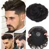 Silk-co Toupee Uomo Capelli Veri Parrucca Corta Remy Hair Topper Extension Capelli Umani Indiani 26g Nero Naturale