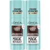 L'Oreal Paris, spray istantaneo correttore di radici e capelli bianchi, per uomini e donne, Magic Retouch, castano scuro, 2 x 75 ml