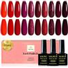 YSUVIN Semipermanente Unghie, 10 Colori Rosso Granata Rosso Glitter Smalto Semipermanente Unghie Soak Off UV/LED Lampada Nail Art Gel Unghie Set, 8ml