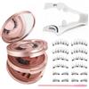 KELAV Wimpern 4 Paare Magnetische Wimpern con Zange Magnetische Wimpern ohne Magnete Wimpern Natürlich Look 3D Künstliche Wimpern Magnetisch Wiederverwendbar Magnetwimpern ohne Kleber