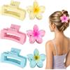 ZOSIGN 6 Pezzi Mollettone Capelli Donna Grandi 8CM Pinze per Capelli Hawaiani Fiori Clip Artigli per Capelli di Rettangolo per Capelli Spessi Antiscivolo Pinza per Capelli Accessori (Tipo 2)