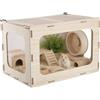 VEVOR Habitat per Criceti in Legno 605 x 405 x 405 mm con Visuale a 270° | Gabbia per Piccoli Animali a Prova di Rosicchiamento con Coperchio Apribile, per Siriani Nani Porcellini d'India e Serpenti