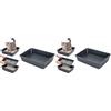 Savic lettiera Gatto Chiusa - Savic Litter Tray - Grigio - Aperta - con setaccio - Design Pratico - Facile da Pulire - 29,5x41,5x10 cm (Confezione da 2)