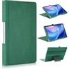 TOPCASE Custodia compatibile con Lenovo Tab Plus Tablet (TB351FU) 11,5 pollici, 2024, con porta penna e scomparto per documenti, verde scuro