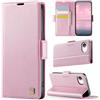Sojlecyu Custodia a Libro Pelle per iPhone 16e Portacarte Magnetica, Rosa | Blocco RFID, Portafoglio con Slot PortaCarte, Funzione Supporto Pieghevole, Protezione Antiurto TPU, Pelle PU Premium