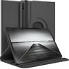 EAZY CASE - Custodia per Samsung Galaxy Tab S7 Plus / 5G / S8 Plus tablet Cover protettiva Smart Cover Supporto rotante Astuccio pieghevole 360° girevole con funzione stand Similpelle Nero