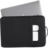 PacuM Custodia Tablet 12 Pollici Tasca Frontale Con Cerniera Borsa Porta Tablet Impermeabile Antiurto Porta iPad Nero per iPad A16 2025/2024/10 Gen 10,9 Galaxy Tab A9+/S9 FE