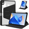 Generico DayQiQiPu Custodia Protettiva per Huawei MatePad 11 Pollici DBY-W09/DBR-W10/DBY2-W00 Pelle PU Rotazione a 360° Stand Slim Cover con Supporto per Matita Auto Sveglia/Sonno,Nero