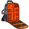 Neewer® - Zaino imbottito flessibile per fotocamera, antiurto, con scomparti, per fotocamere SLR, reflex mirrorless e relativi obiettivi, flash, telecomando per scatto a distanza e altri accessori (interno arancione)