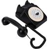 MENDUNER Telefono Vintage Bluetooth Senza Fili, Telefono Fisso retrò con Ricarica di Tipo C, Ornamento per con Messaggi Vecchio Stile per la Decorazione Domestica (BLACK)