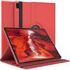 EAZY CASE - Custodia per Apple iPad Pro 12,9 (2021) tablet Cover protettiva Smart Cover Supporto rotante Astuccio pieghevole 360° girevole con funzione stand Similpelle Rosso