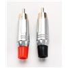 KUOQIY 2 Pezzi Connettore RCA a Saldare Maschio Adattatore, Connettore RCA Video Fono Audio Placcato Oro 24K, per Altoparlanti, Sistemi Audio