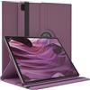 EAZY CASE Custodia per tablet per iPad Air 13 M4 (2026) da 13 pollici, Smart Cover per tablet, con funzione leggio, girevole a 360°, in ecopelle, viola