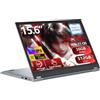 DIAKUOE 15,6 Pollici PC Portatile Touchscreen 2-in-1, Win 11 Notebook con Ryzen 3 3200U Processore, Laptop 16GB RAM 512GB SSD, Computer Portatile 360° Rotation Touchscreen 1080P FHD Mini-HDMI RJ45 USB3.0