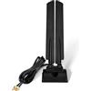Eightwood Antenna WiFi 7 WLAN 6E Antenna 2.4GHz 5GHz 6GHz Tri-Band Antenna Base Magnetica con Cavo di prolunga 2M per PC Bluetooth Scheda Madre Schede WLAN PCI Scheda WiFi Router