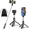 Eono Bastone Selfie Stick, 4 in 1 Treppiede di Riempimento Estensibile con Telecomando Wireless Rimovibile Compatibile con 4.7-6.7 Pollici Smartphone Gopro Camera