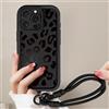 AICISINGN Custodia per iPhone 11 Pro Max con cinturino in corda, con motivo leopardato estetico con cordino da appendere, cover per iPhone 11 Pro Max, 01