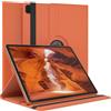EAZY CASE Custodia per tablet per iPad Air 13 M4 (2026) da 13 pollici, Smart Cover per tablet, con funzione leggio, girevole a 360°, in ecopelle, arancione