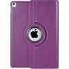 BargainParadise Custodia girevole a 360° per iPad da 10,2, compatibile con iPad di 9a/8a/7a generazione (2021/2020/2019), accensione e spegnimento automatico, copertura con supporto multi-angolo (viola)