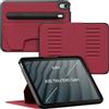ZUGU Case Cover per iPad 10a/11a generazione A16 10.9 [Rosso Ciliegia] | Custodia Protettiva Sottile - Supporto Magnetico Regolabile a 8 Angolazioni - Porta Pencil - Auto Sleep/Wake