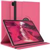 EAZY CASE Custodia per tablet per iPad Air 13 M4 (2026) da 13 pollici, Smart Cover per tablet, con funzione di supporto, girevole a 360°, in ecopelle, rosa