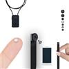 Pinganillosocultos Auricolare invisibile V5 + Telecamera Pulsante Spia WiFi (Nano Magnete, Nero)