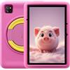 Blackview Tab A6 Kids | 10,1 HD+ IPS | 12GB RAM + 128GB (1TB) | Rosa | Tablet per Bambini | Batteria 5100 mAh | Fotocamera 8MP + 5MP | Android 14 | Wi-Fi | Controllo Parentale | Custodia EVA