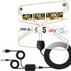 Merryan Antenna TV con amplificatore di segnale - Antenna digitale HD 4K per interni per canali locali - Supporto di ricezione a 360° per tutti i tipi di TV