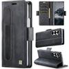 Sojlecyu Custodia a Libro Pelle per Samsung Galaxy Z Fold 8 Ultra RFID,Nero | Blocco RFID, Portafoglio con Slot PortaCarte, Funzione Supporto Pieghevole, Protezione Antiurto TPU, Pelle PU Premium