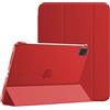 TechDealsUK Custodia Magnetica Smart per Apple iPad PRO 11 2022/2021/2020 Cover con Supporto con Funzione Sleep/Wake e Slot per Penna Apple A2435 A2761 A2301 A2459 A2228 A2068 A2230 A2231 (Rosso)