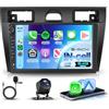 Rimoody 4G+64G Autoradio Android per Ford Fiesta Mk5 Mk VI 2002-2008, 9 Schermo IN-Cell Carplay Android Auto Senza Fili FM/RDS/EQ Navi GPS Bluetooth Mirror Link WiFi Comandi al Volante Retrocamera