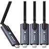 Lemorele Kit HDMI Wireless 1 TX + 3 RX, 1080P@60Hz, 100 m, 5GHz, 50 ms | Tre RX inclusi; latenza circa 50 ms, fino a 200 m con 1 RX, 130 m con 2 RX e 100 m con 3-4 RX per riprese e multi-monitor
