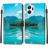 TOMYOU Cover per Honor X7A / Play 7T, barca | Antiurto Protettiva Portafoglio, Slot per Schede, Magnetica, Custodia in Pelle PU, Libro Flip,Funzione Stand
