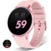 FirYawee Smart Watch per donne e uomini (rispondere/comporre chiamate), quadrante rotondo da 3,3 cm, orologio con display sempre attivo per telefoni Android e iOS, impermeabile IP68, fitness tracker con voce