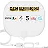 Merryan Antenna TV per interni - 4K HD Antenne Digitali Amplificate per Canali Locali - Antenna di Ricezione Lunga 360° con Amplificatore di Segnale Supporta Tutti i Tipi di TV