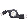 Lafeier USB Tipo C 3.1 Cavo retrattile Caricabatterie Ricarica Type-C USB-C Nero