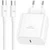 Bimker 45W USB C Caricatore Caricabatterie per Samsung Galaxy S26 S25 S24 S23 S22/S21/S20/Note205/A53/A15,USBC Presa Carica Alimentatore Tipo C Spina Ricarica Adattatore con 3M Nylon Cavo USB Type-C