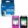 G&G 305 Compatibile con HP 305 Cartucce XL per HP DeskJet 2820e 2800 2720e 4220e 4210e 4120e 2710 2710e Envy 6020e 6000 6032e 6400 cartucce (colore nero)