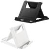 Generic Confezione da 2 supporti portatili per telefono cellulare, da scrivania, pieghevoli, tascabili, universali, regolabili, compatibili con iPhone, iPad, Kindle Android, nero e bianco